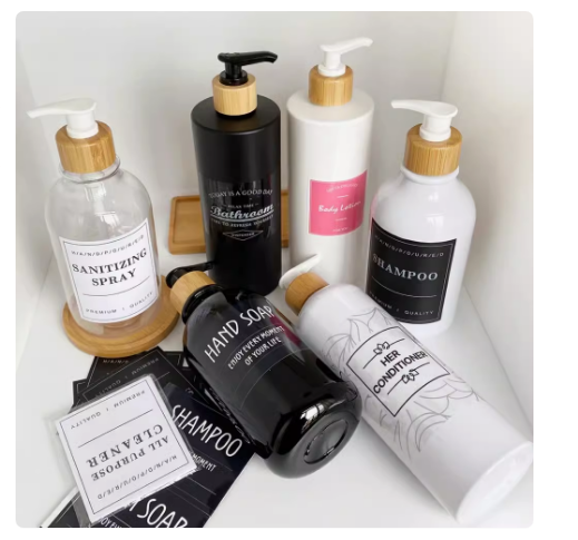 Οικιακή λοσιόν Διανομέας σαπουνιού Ετικέτες Αυτοκόλλητα Kitc μπάνιου