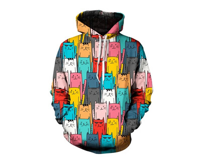 Nové pánske dámske mikiny s vtipnými vzormi v štýle Harajuku, pulóvre, mikina s 3D tlačou, nadrozmerná mikina s kapucňou, streetwear pre mužov