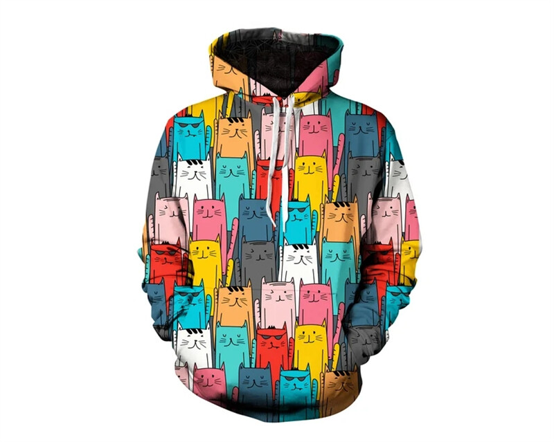 Nové pánske dámske mikiny s vtipnými vzormi v štýle Harajuku, pulóvre, mikina s 3D tlačou, nadrozmerná mikina s kapucňou, streetwear pre mužov