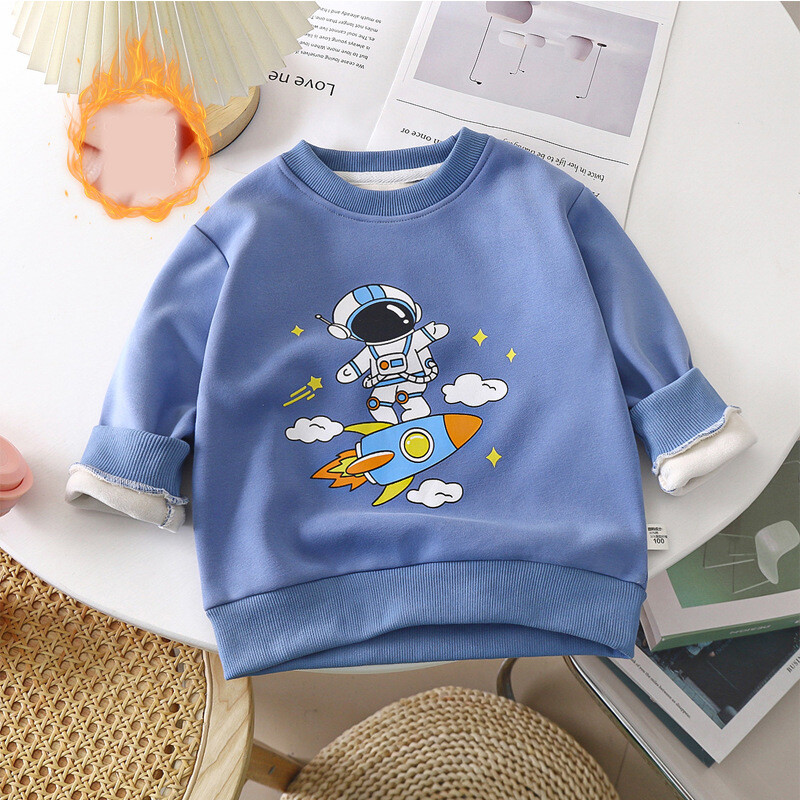 Vaikiški drabužiai Vaikiški megztiniai 2024 m. rudens stori marškinėliai ilgomis rankovėmis berniukams ir mergaitėms Vienviečiai palaidinukai kūdikiams ir mažiems vaikams Kūdikių megztinis