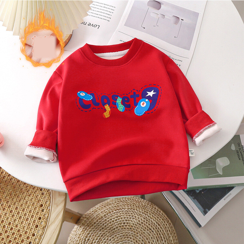 Vaikiški drabužiai Vaikiški megztiniai 2024 m. rudens stori marškinėliai ilgomis rankovėmis berniukams ir mergaitėms Vienviečiai palaidinukai kūdikiams ir mažiems vaikams Kūdikių megztinis