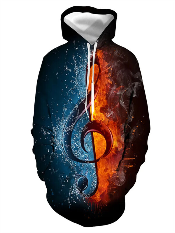 Hanorace distractive imprimate cu flacără 3D Tendințe în modă pentru bărbați Harajuku streetwear toamnă noi hanorace pulovere supradimensionate haine largi