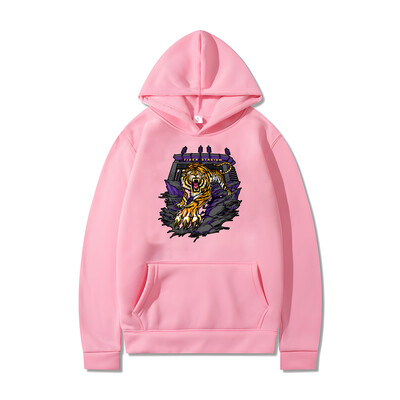 West Coast Hip Hop Vintage High Street Style Cartoon Tiger Print Hoodie Bărbați Femei Primăvară Toamnă Bumbac Îmbrăcăminte cu glugă supradimensionată