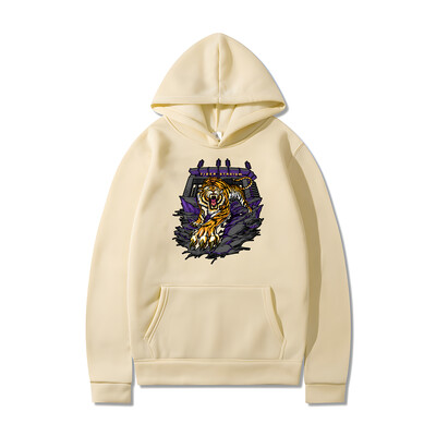 West Coast Hip Hop Vintage High Street Style Cartoon Tiger Print Hoodie Bărbați Femei Primăvară Toamnă Bumbac Îmbrăcăminte cu glugă supradimensionată