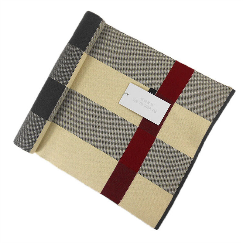 Dizaineris Gamintojas Vyriškas kašmyro languotas šalikas Šiltas kaklaskaras, klasikinis tinklelis, vyriškas verslo kaklaskarės, apvyniojimas madingos vyriškos bufandos skaros