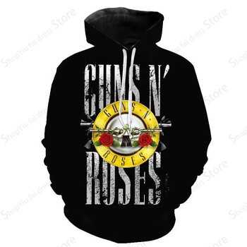 Рок група Guns N Roses 3d принт суичър с качулка Мъжки дамски модни суичъри с качулка Палта за момчета Дамски потници Мъжки анцузи Нови судадери