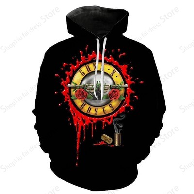 Rock Band Guns N Roses 3D Print Hoodie Vīriešu Sieviešu Modes Hoodies Džemperis Zēnu Mēteļi Sieviešu sviedri Vīriešu Treniņtērpi Jauni Sudaderas