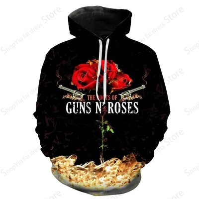 Rock Band Guns N Roses 3D Print Hoodie Vīriešu Sieviešu Modes Hoodies Džemperis Zēnu Mēteļi Sieviešu sviedri Vīriešu Treniņtērpi Jauni Sudaderas