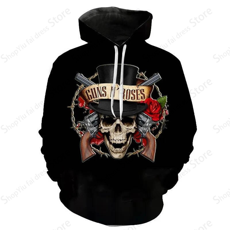 Rock Band Guns N Roses 3D Print Hoodie Vīriešu Sieviešu Modes Hoodies Džemperis Zēnu Mēteļi Sieviešu sviedri Vīriešu Treniņtērpi Jauni Sudaderas