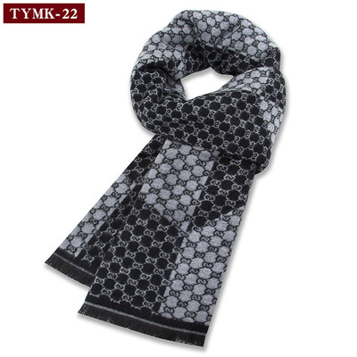 Πολυτελές κασκόλ Άνδρας Χειμωνιάτικο ζεστό μάλλινο κασκόλ για άντρες Κασμίρ Μεταξωτά μαντήλια Casual καρό επαγγελματικά Αντρικά μακριά σάλια πασμίνας Σιγαστήρα