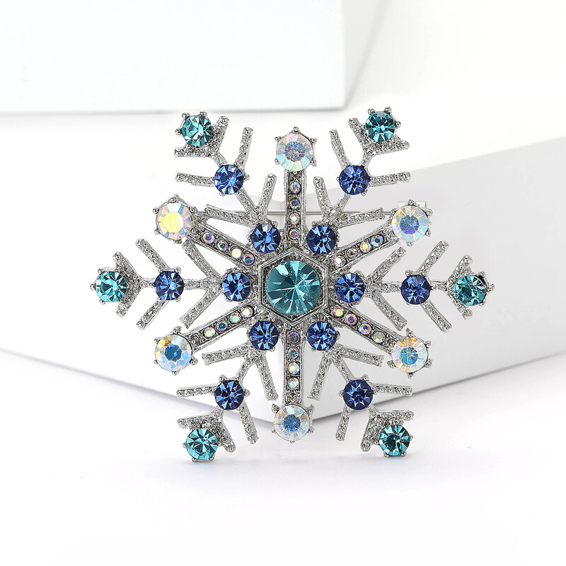 Broșe cu fulgi de nea cu stras de Crăciun pentru femei Unisex Ace frumoase Multicolore disponibile Accesorii casual pentru petreceri Cadouri
