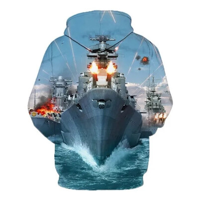 World of Warships Spēle Hoodie Vīriešu Pulovers 3D Drukāts Forša dizaina Hoodies Džemperis Sieviešu Apģērbs Harajuku Fashion y2k Hoody
