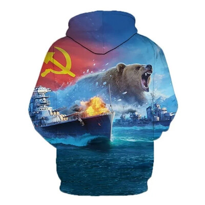 World of Warships Spēle Hoodie Vīriešu Pulovers 3D Drukāts Forša dizaina Hoodies Džemperis Sieviešu Apģērbs Harajuku Fashion y2k Hoody