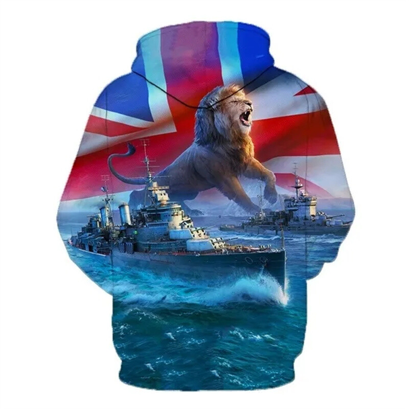 World of Warships Spēle Hoodie Vīriešu Pulovers 3D Drukāts Forša dizaina Hoodies Džemperis Sieviešu Apģērbs Harajuku Fashion y2k Hoody