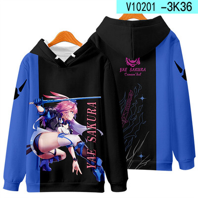 Honkai Impact 3 Kiana Kaslana Cosplay Hanoră Femei Bărbați Moda Harajuku Hanorac Hip Hop Pulover Jachetă Streetwear Paltoane
