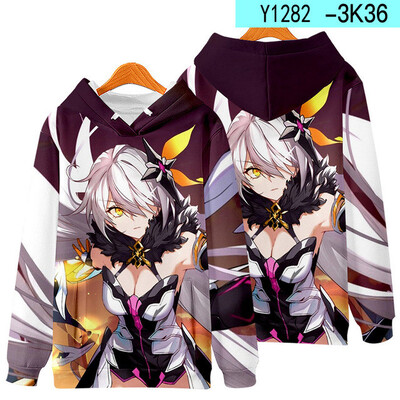 Honkai Impact 3 Kiana Kaslana Cosplay Hanoră Femei Bărbați Moda Harajuku Hanorac Hip Hop Pulover Jachetă Streetwear Paltoane