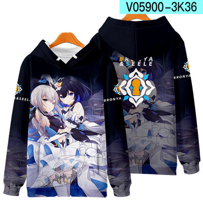 Honkai Impact 3 Kiana Kaslana Cosplay Hanoră Femei Bărbați Moda Harajuku Hanorac Hip Hop Pulover Jachetă Streetwear Paltoane