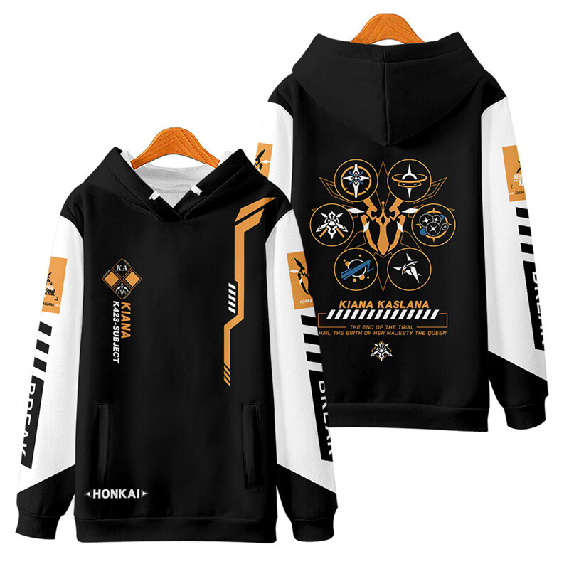 Honkai Impact 3 Kiana Kaslana Cosplay Hanoră Femei Bărbați Moda Harajuku Hanorac Hip Hop Pulover Jachetă Streetwear Paltoane