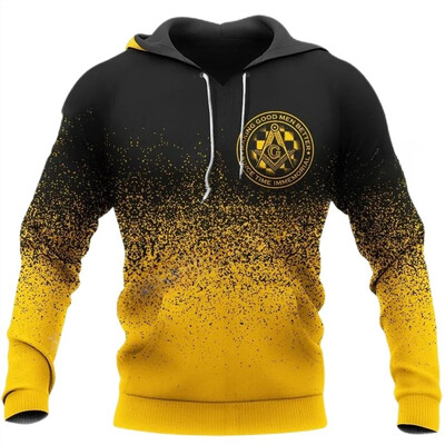 Hanorace masonice imprimate 3D pentru bărbați haine de modă punk francmasonerie hanorace grafice casual Streetwear femei pulovere Y2k