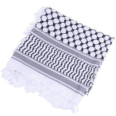 652F Eșarfă Shemagh Desert Keffiyeh Cap Gât Eșarfă Arab Wrap Cicuri Fular Unisex