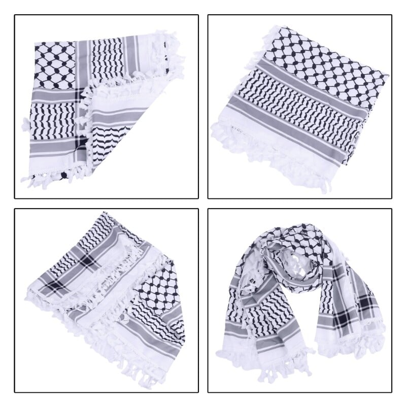 652F Eșarfă Shemagh Desert Keffiyeh Cap Gât Eșarfă Arab Wrap Cicuri Fular Unisex