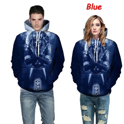 Egyiptomi Halott Isten Egyiptomi Szimbólum Fáraó Anubisz Jelmez Kapucnis Férfi Női 3D Nyomtatott Pulcsi Egyiptom Ruházat Pulóverek 2024 Új