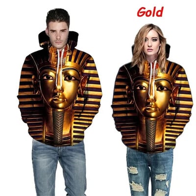Egyiptomi Halott Isten Egyiptomi Szimbólum Fáraó Anubisz Jelmez Kapucnis Férfi Női 3D Nyomtatott Pulcsi Egyiptom Ruházat Pulóverek 2024 Új