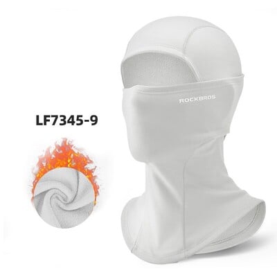 ROCKBROS Mască de față de iarnă, eșarfă respirabilă, pentru schi, ciclism, alergare, antrenament, balaclava, sporturi în aer liber, echipament pentru bicicletă rezistent la vânt.