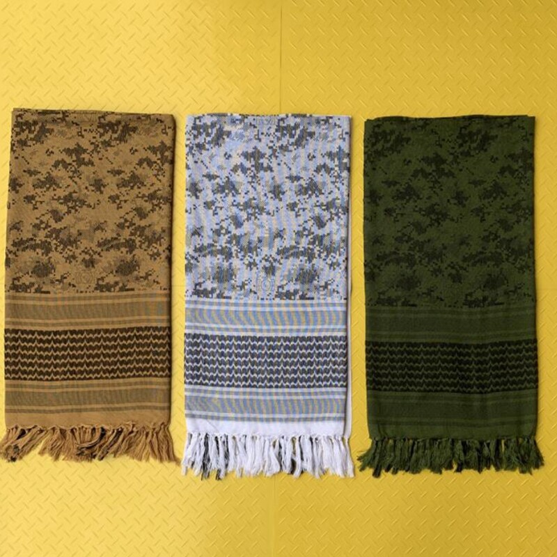 110x110cm vojenská arabská taktická púštna šatka, armádna Shemagh Keffiyeh, vetruodolná poľovnícka šatka na hlavu a krk, vonkajšia turistická šatka