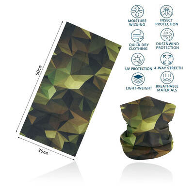 Kamuflažna bešavna bandana rukavica za vrat Traka za glavu za sportove na otvorenom Ribolov Planinarenje Balaclava Tube Marama Pokrivalo za glavu Maska za pokrivanje lica