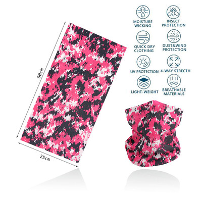 Kamuflažna bešavna bandana rukavica za vrat Traka za glavu za sportove na otvorenom Ribolov Planinarenje Balaclava Tube Marama Pokrivalo za glavu Maska za pokrivanje lica