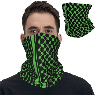 Shemagh Tactical Keffiyeh In Green Bandana Neck Cover Printed Balaclavas Wrap Шал Multi-use за Мъже Жени Възрастен Ветроустойчив