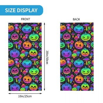 Magic Mushrooms And Pumpkins Bandana Neck Gaiter Balaclavas Magic Scarf Ζεστό κεφαλόδεσμο Πεζοπορία Unisex για ενήλικες που πλένονται