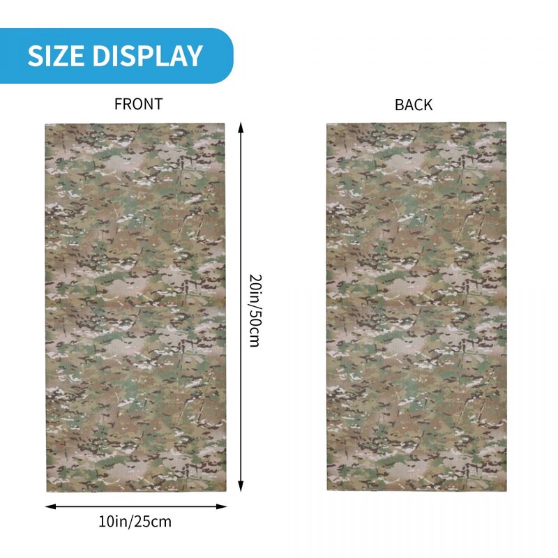 Multicam Military Army Camo Camouflage Bandana Lack Gaiter με εμπριμέ μπαλακλάβες Περιτυλίγματος Κασκόλ πολλαπλής χρήσης Headband Unisex Ενήλικες