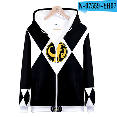 Akciós őszi téli pulóverek Mighty Morphin 3D digitális nyomtatással pulóverek Férfi Gyerek divat Utcai ruházat Pulcsi Alkalmi dzseki