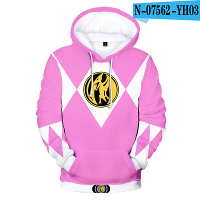 Akciós őszi téli pulóverek Mighty Morphin 3D digitális nyomtatással pulóverek Férfi Gyerek divat Utcai ruházat Pulcsi Alkalmi dzseki