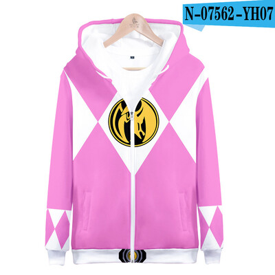 Akciós őszi téli pulóverek Mighty Morphin 3D digitális nyomtatással pulóverek Férfi Gyerek divat Utcai ruházat Pulcsi Alkalmi dzseki