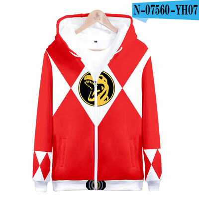 Akciós őszi téli pulóverek Mighty Morphin 3D digitális nyomtatással pulóverek Férfi Gyerek divat Utcai ruházat Pulcsi Alkalmi dzseki