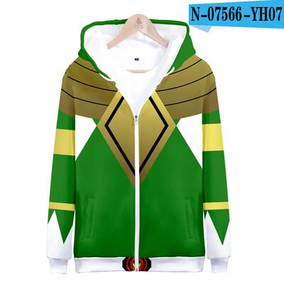 Akciós őszi téli pulóverek Mighty Morphin 3D digitális nyomtatással pulóverek Férfi Gyerek divat Utcai ruházat Pulcsi Alkalmi dzseki