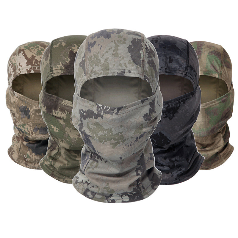 Balaclava Mască completă CS Wargame Vânătoare Ciclism Sport Căptușeală Multicam CP Esarfă #