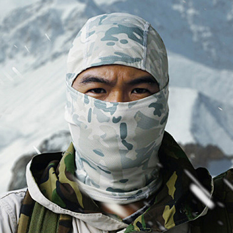 Balaclava Mască completă CS Wargame Vânătoare Ciclism Sport Căptușeală Multicam CP Esarfă #
