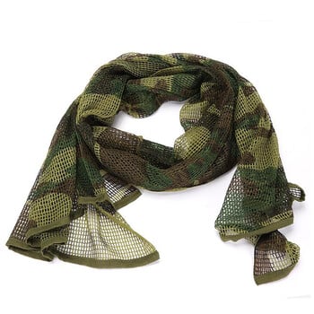 Ανδρικά 190*90cm Tactical Military KeffIyeh Διχτυωτό κασκόλ λαιμού Scrim Veil Shemagh Head Wrap Face Κασκόλ Bandana Outfit Headband