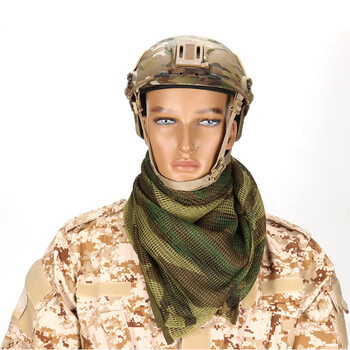 Ανδρικά 190*90cm Tactical Military KeffIyeh Διχτυωτό κασκόλ λαιμού Scrim Veil Shemagh Head Wrap Face Κασκόλ Bandana Outfit Headband