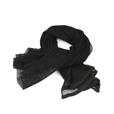 Férfi 190*90 cm-es taktikai katonai KeffIyeh hálós nyaksál Scrim Veil Shemagh fejfedő arcsál Bandana Outfit fejpánt
