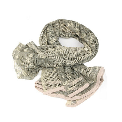 Férfi 190*90 cm-es taktikai katonai KeffIyeh hálós nyaksál Scrim Veil Shemagh fejfedő arcsál Bandana Outfit fejpánt