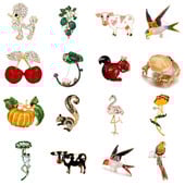 Jauki putni zars sakta sakausējums daudzkrāsains putns ziedu koks dzīvnieks piespraudes piespraudes modes rotaslietas dāvana sievietēm bērniem, mēteļa piespraude