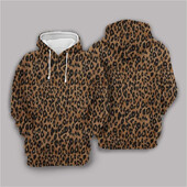 Mikiny s kapucňou s prírodným zvieracím leopardím vzorom, 3D potlačou geparda a mikinou s kapucňou pre mužov a ženy, módna mikina, športové oblečenie, pánske oblečenie