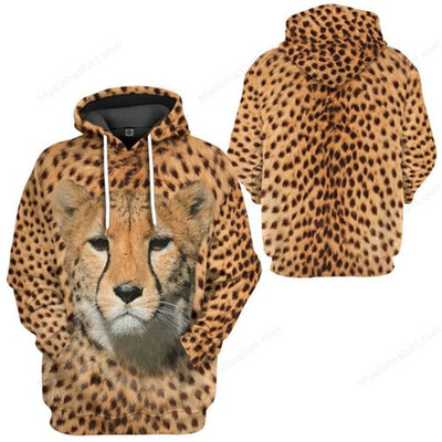Mikiny s kapucňou s prírodným zvieracím leopardím vzorom, 3D potlačou geparda a mikinou s kapucňou pre mužov a ženy, módna mikina, športové oblečenie, pánske oblečenie