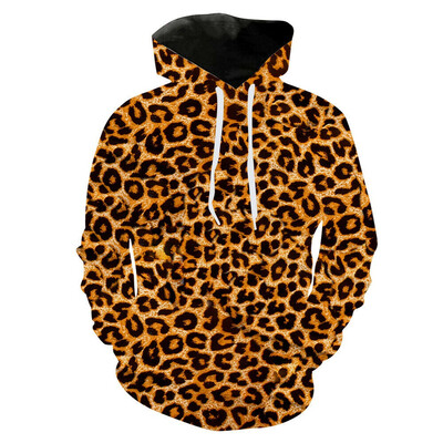 Mikiny s kapucňou s prírodným zvieracím leopardím vzorom, 3D potlačou geparda a mikinou s kapucňou pre mužov a ženy, módna mikina, športové oblečenie, pánske oblečenie