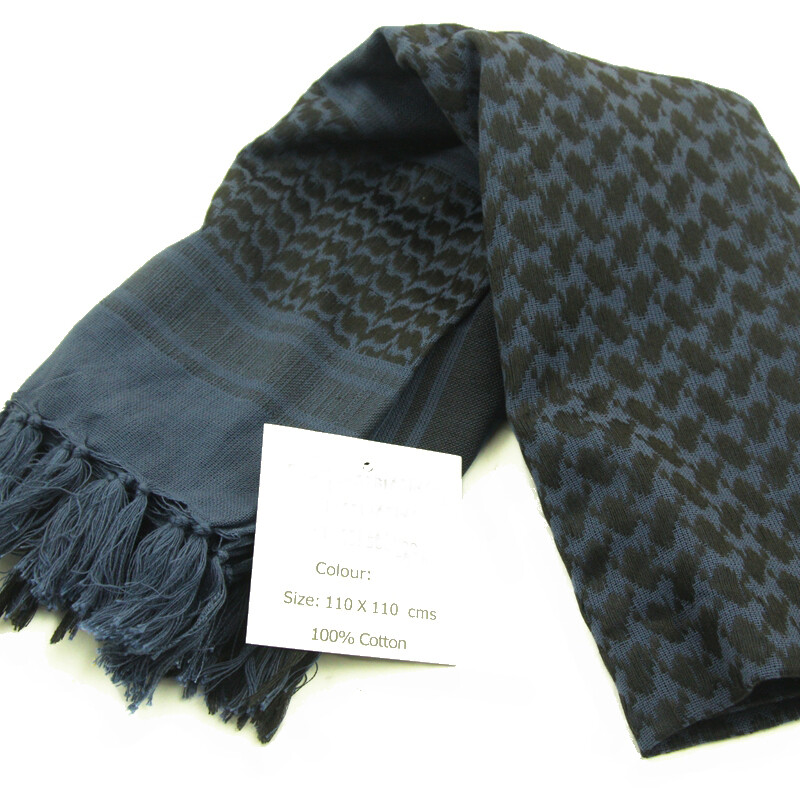 Didmeninė prekyba taktine lauko irisex karine skara Keffiyeh Shemagh arabiška skara, kaklo dangteliu, galvos apdangalu mėlyna